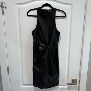 Missguided+ Black leather Dress